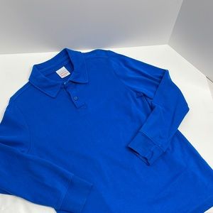 Hanna Andersson Long Sleeve Boys Polo, Size 130cm/US 8